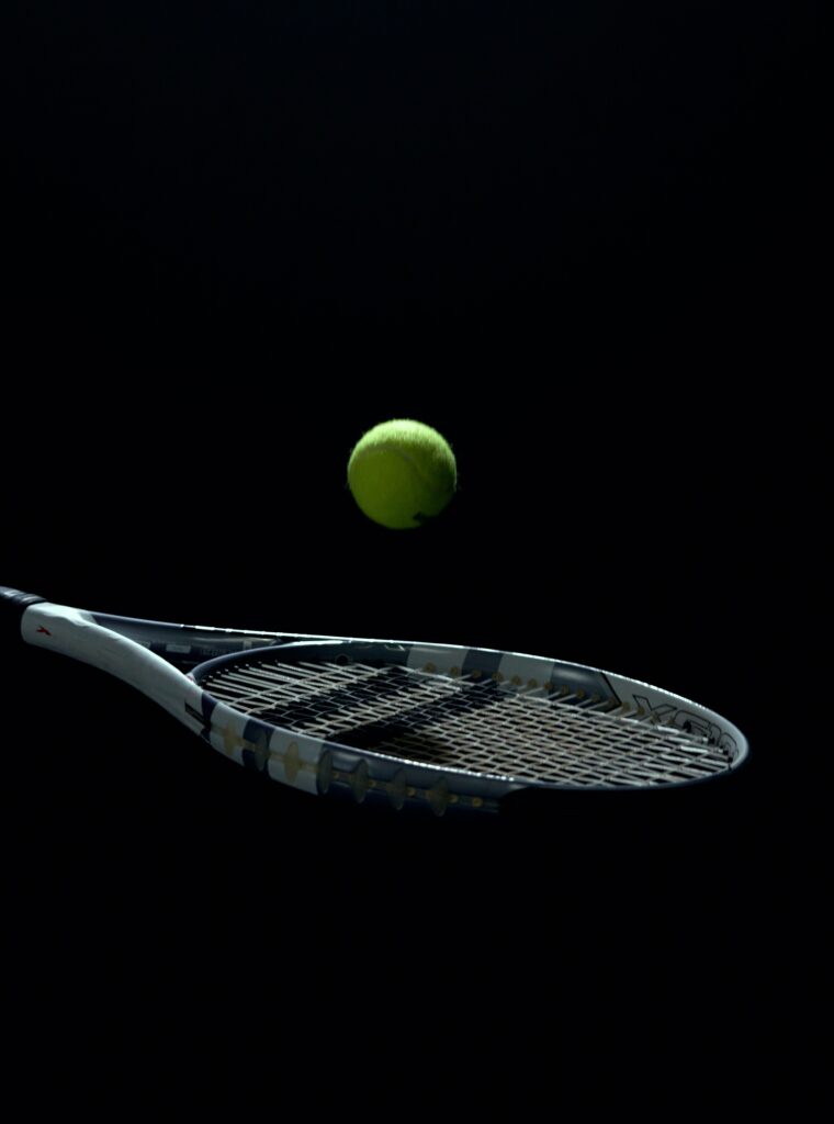 Tennis String Tension with Ball Bouncing off a Racket
